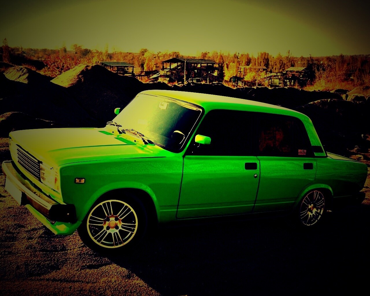 Кислотные жигули обои