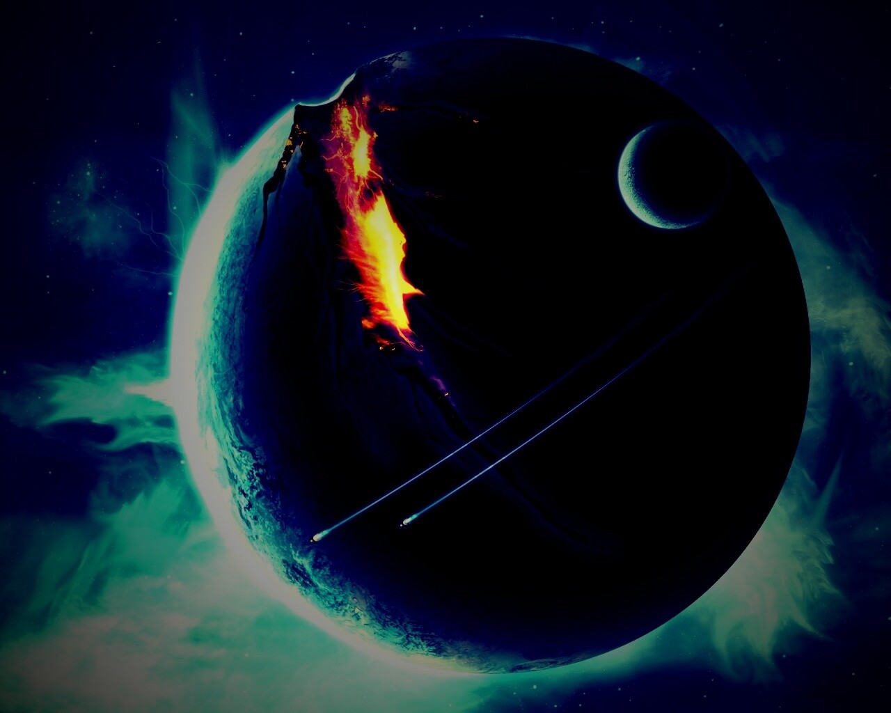 Эвакуация с гибнущей планеты обои