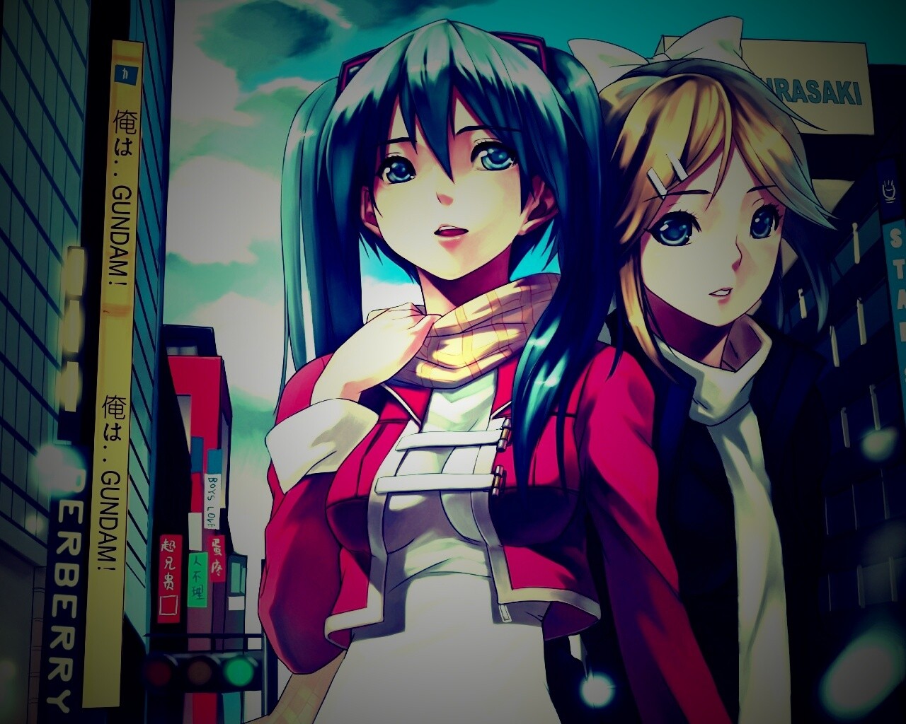 Девочки в большом городе обои