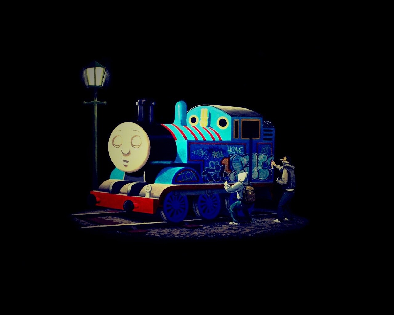 Паровозик для граффити обои