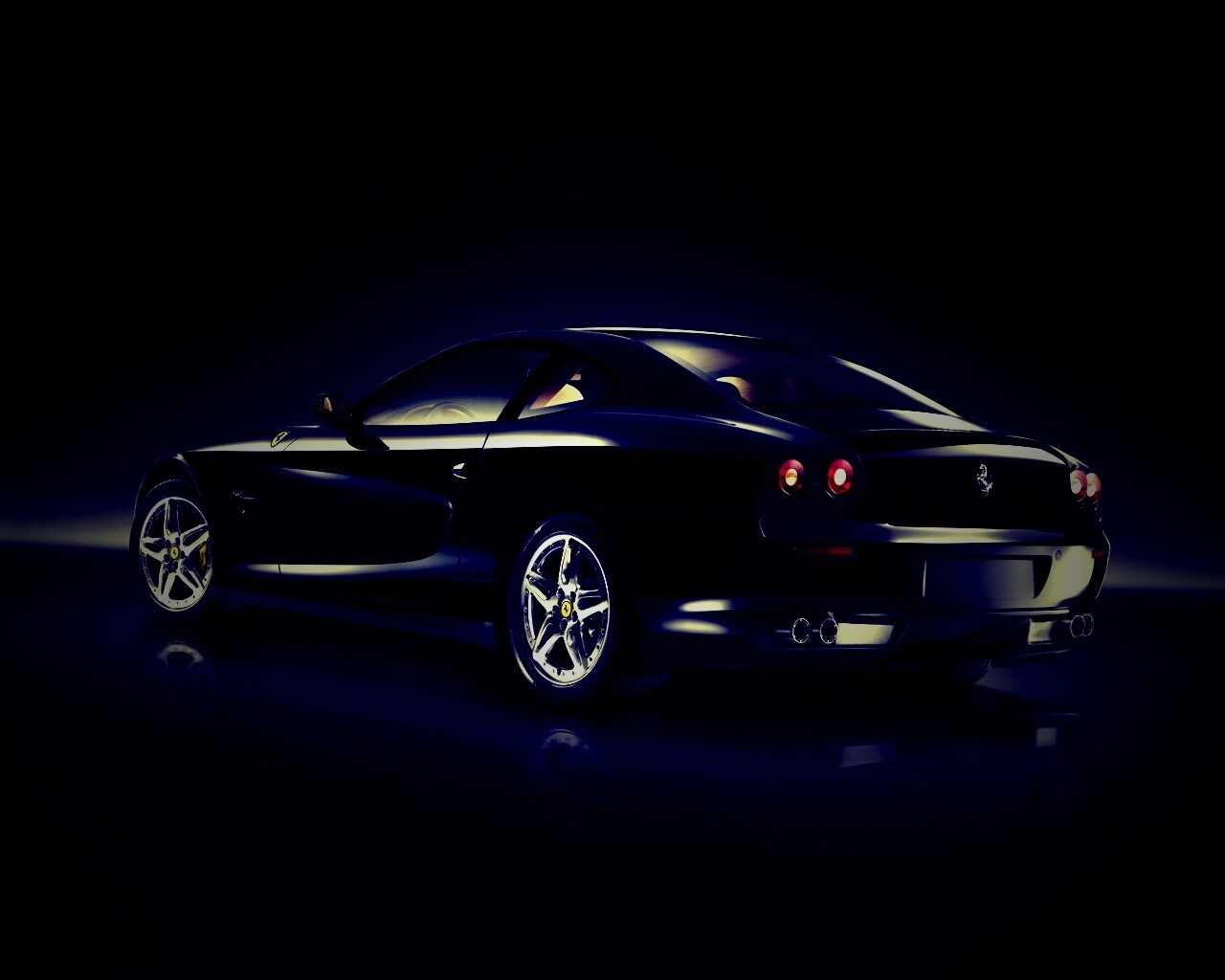 Черная Феррари обои