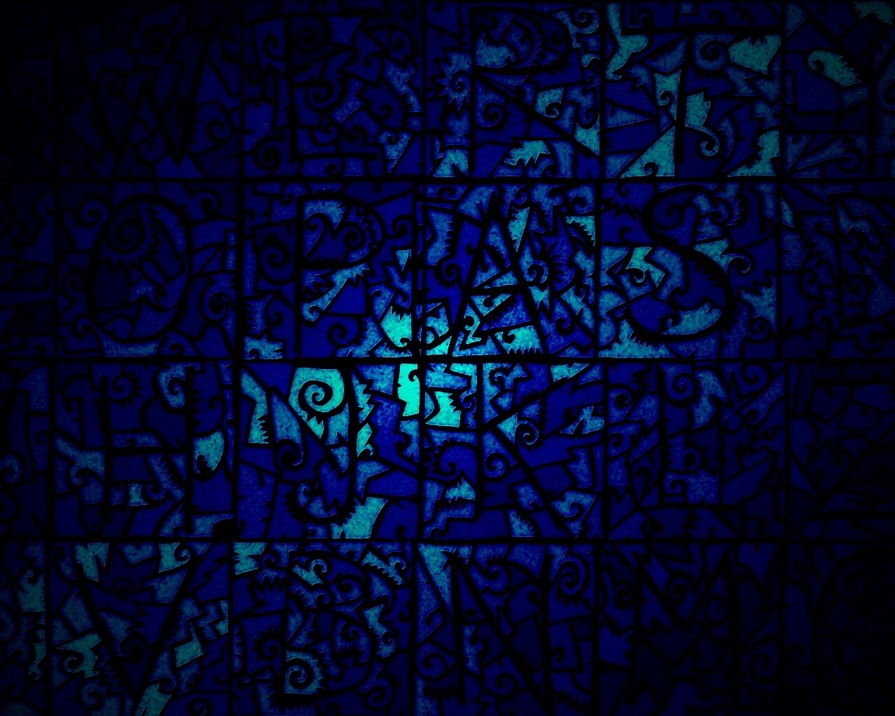 Витражные буквы обои