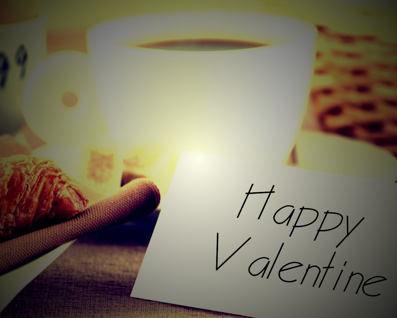 Завтрак на День Святого Валентина обои