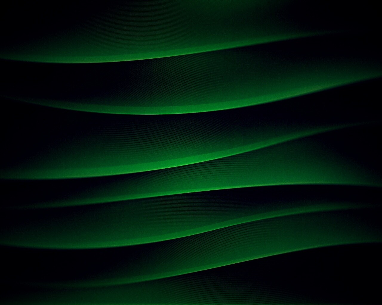 Зелёные горизонтальные волны обои