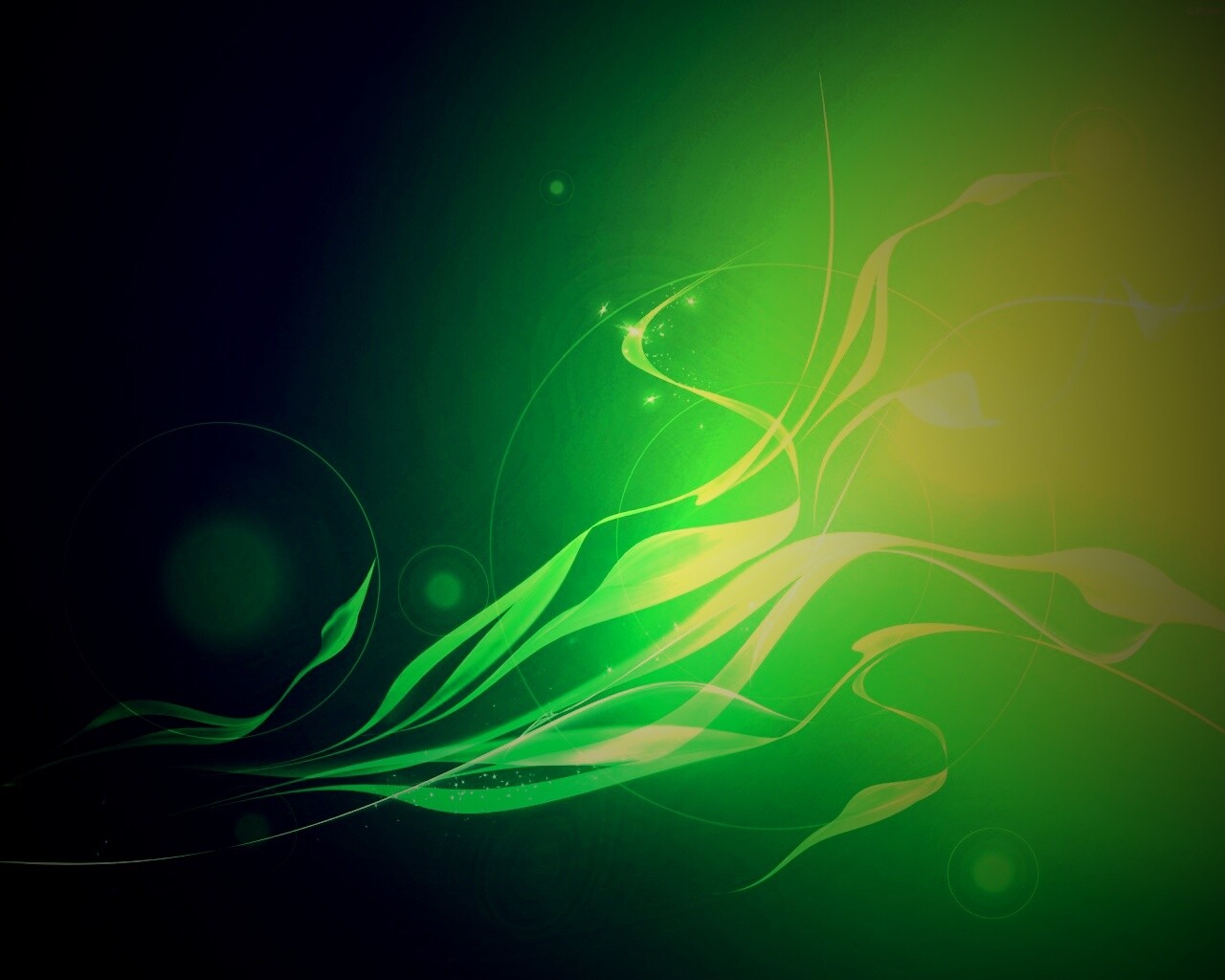 Зеленые абстрактные лепестки обои