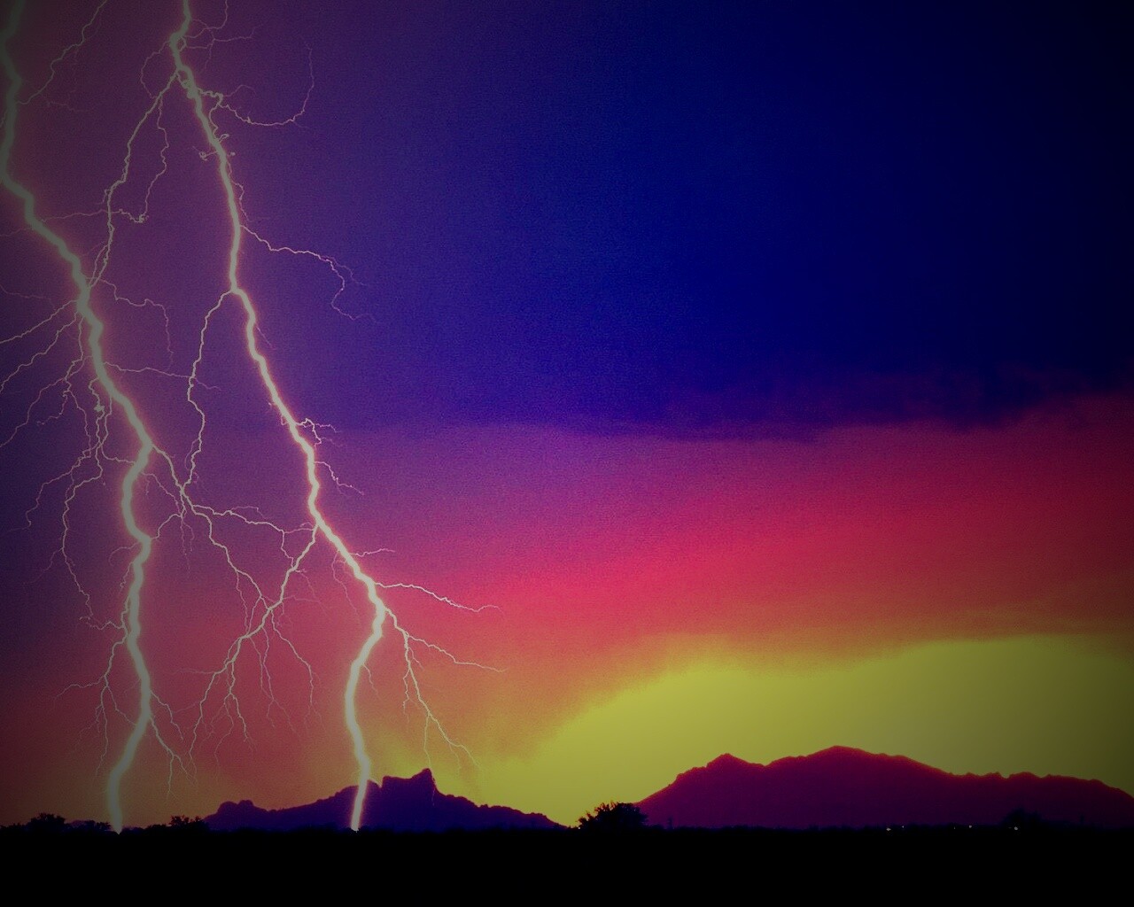 Двойная молния обои