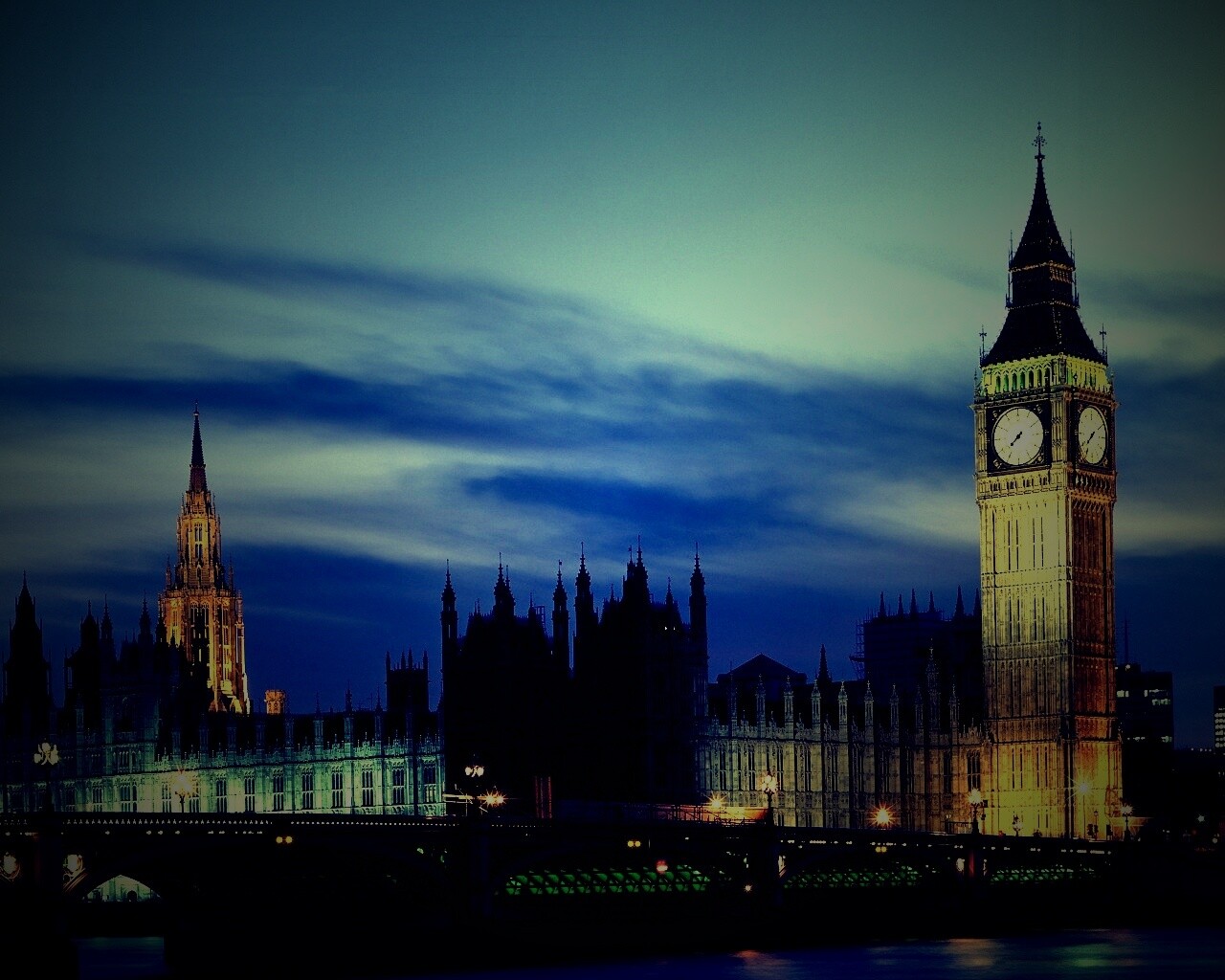 Биг Бен и здание парламента ночью обои