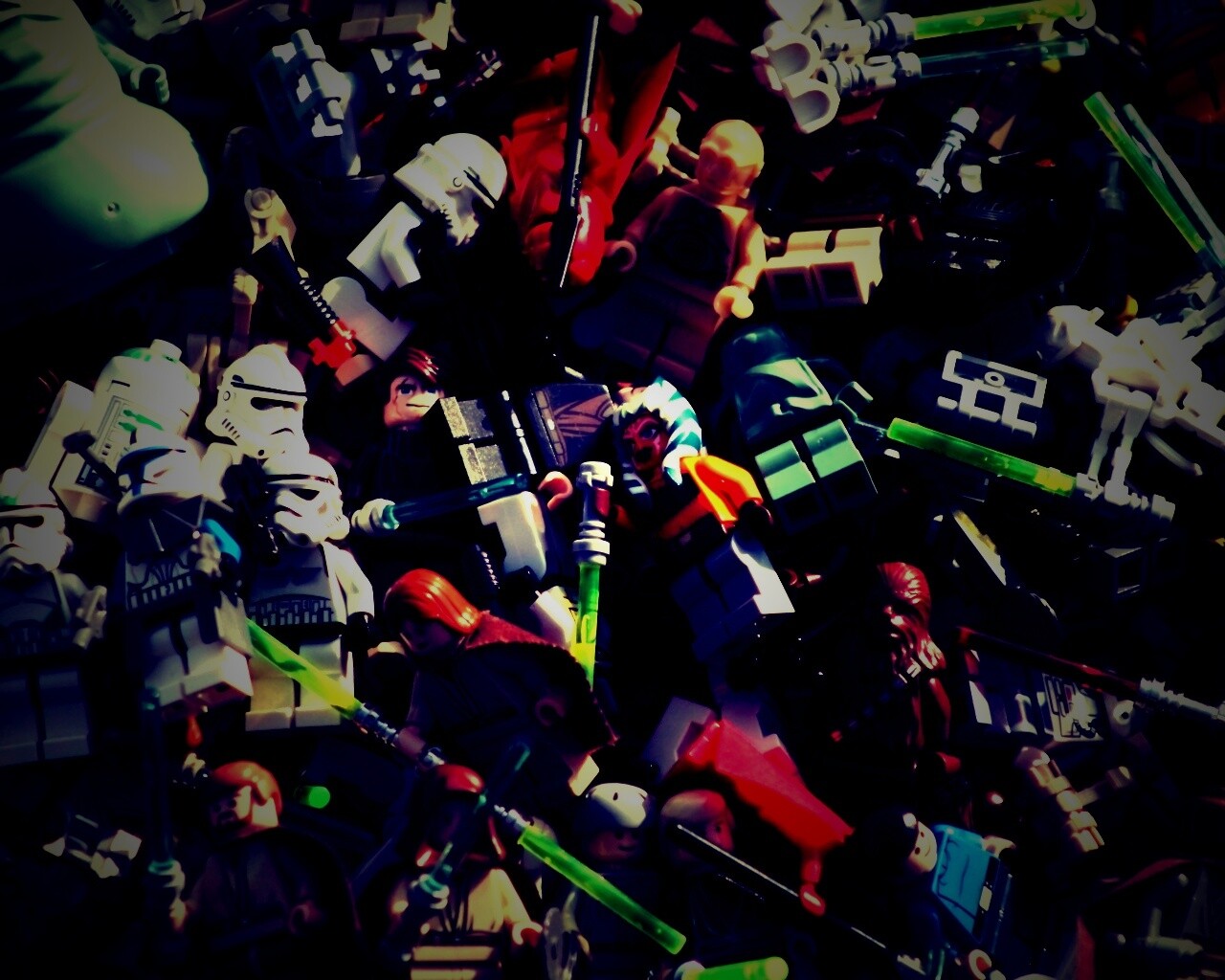 Человечки лего по мотивам звездных войн обои