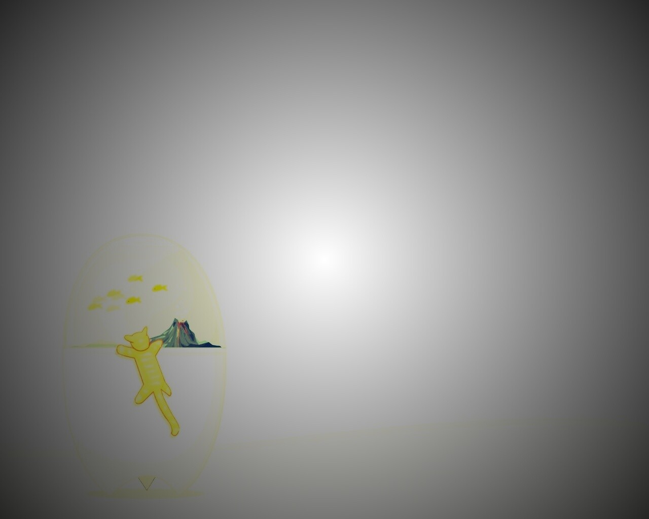 Кот прыгает на аквариум обои