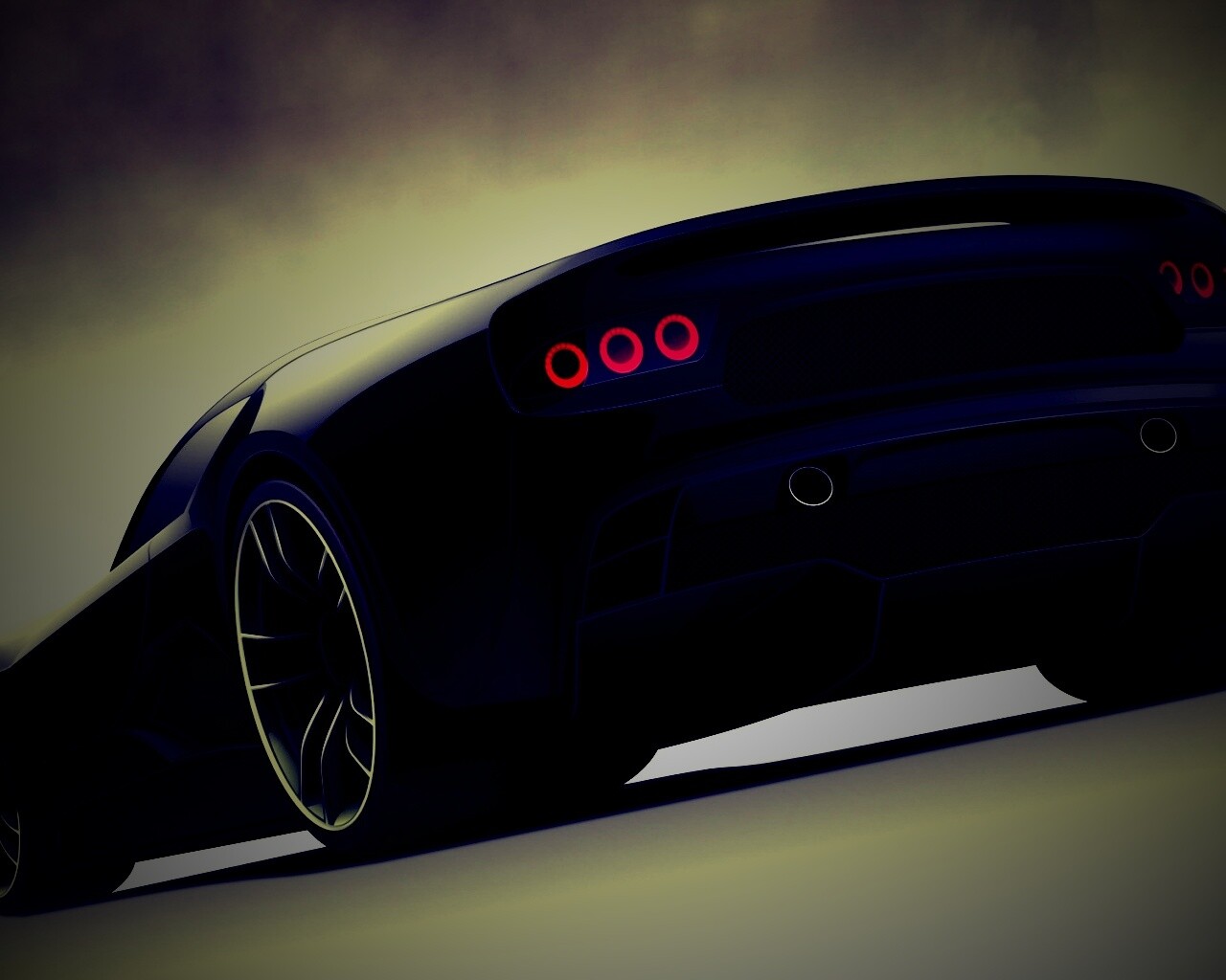 Красивый чёрный спорткар обои