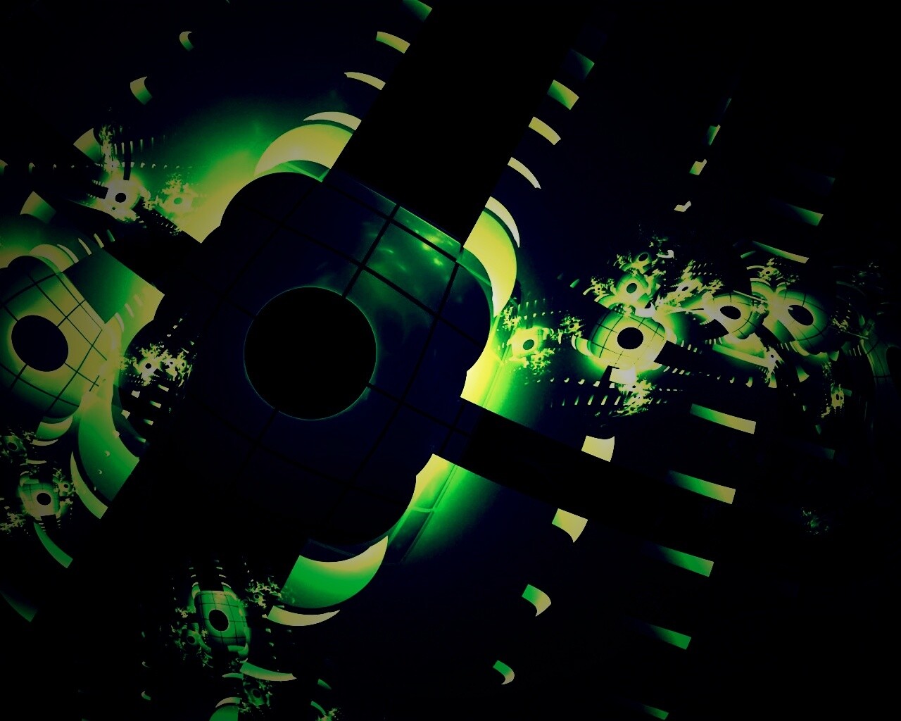 Абстрактные темно-зеленые фигуры обои