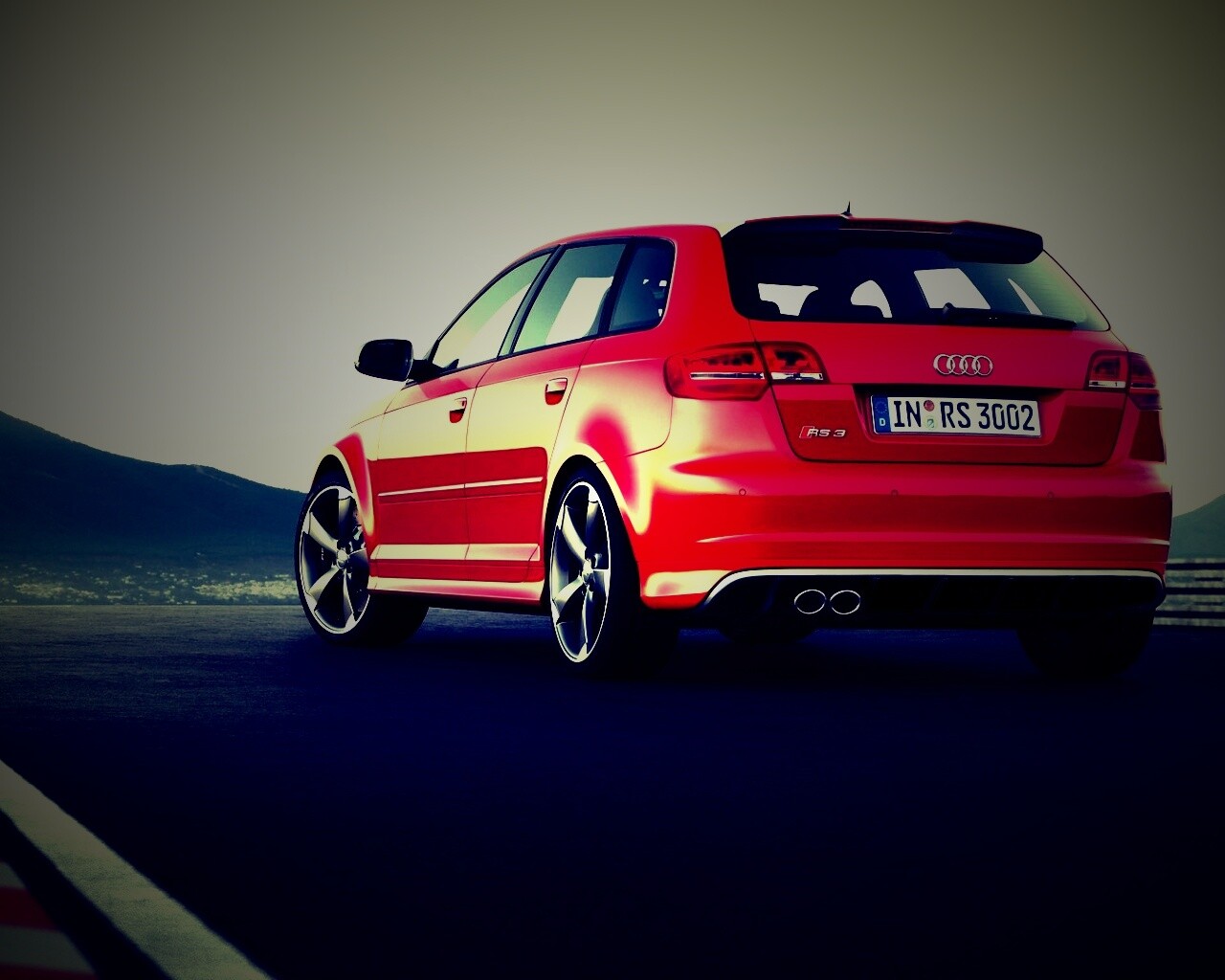 Audi модели RS3 сзади обои