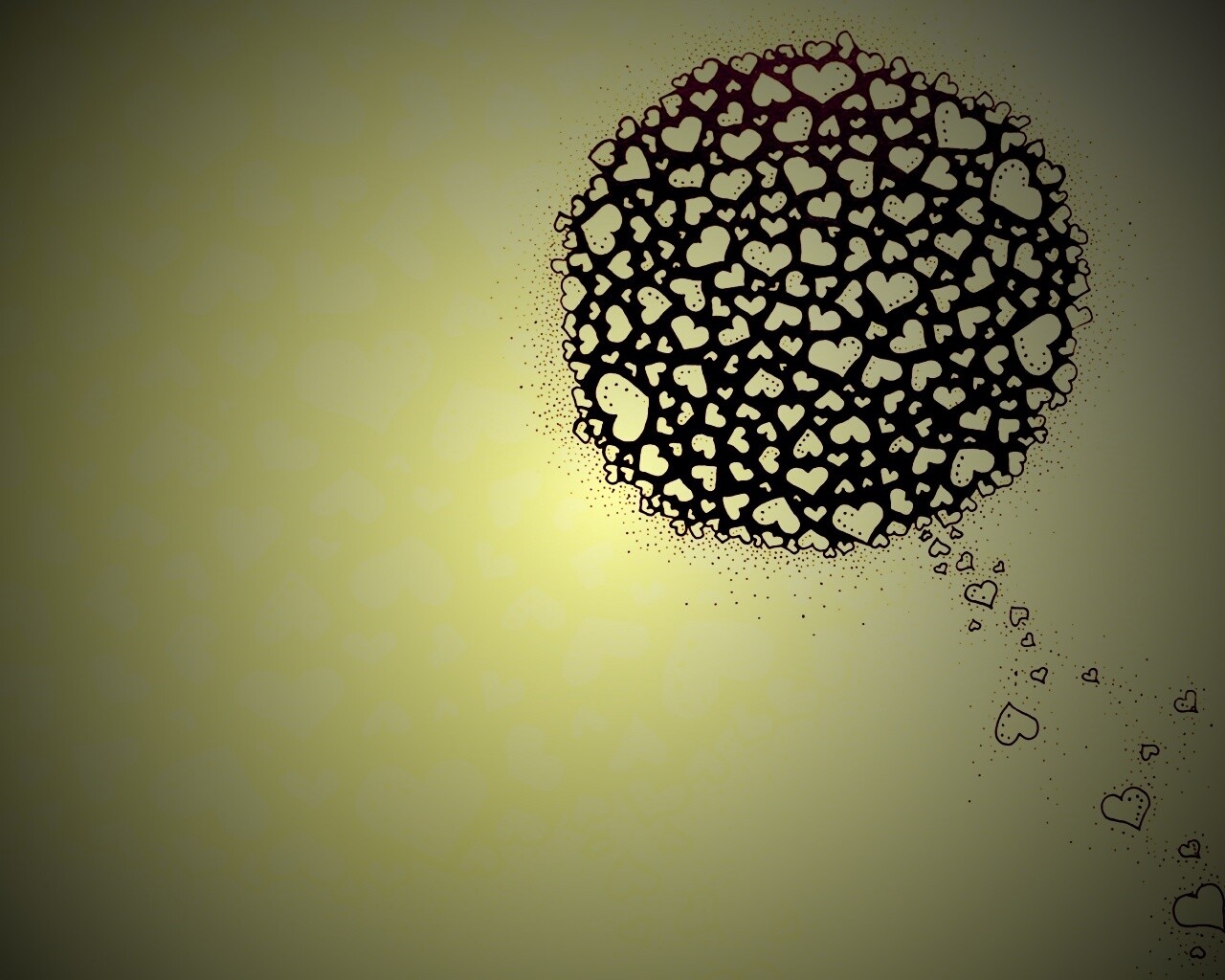 Сгусток сердец обои