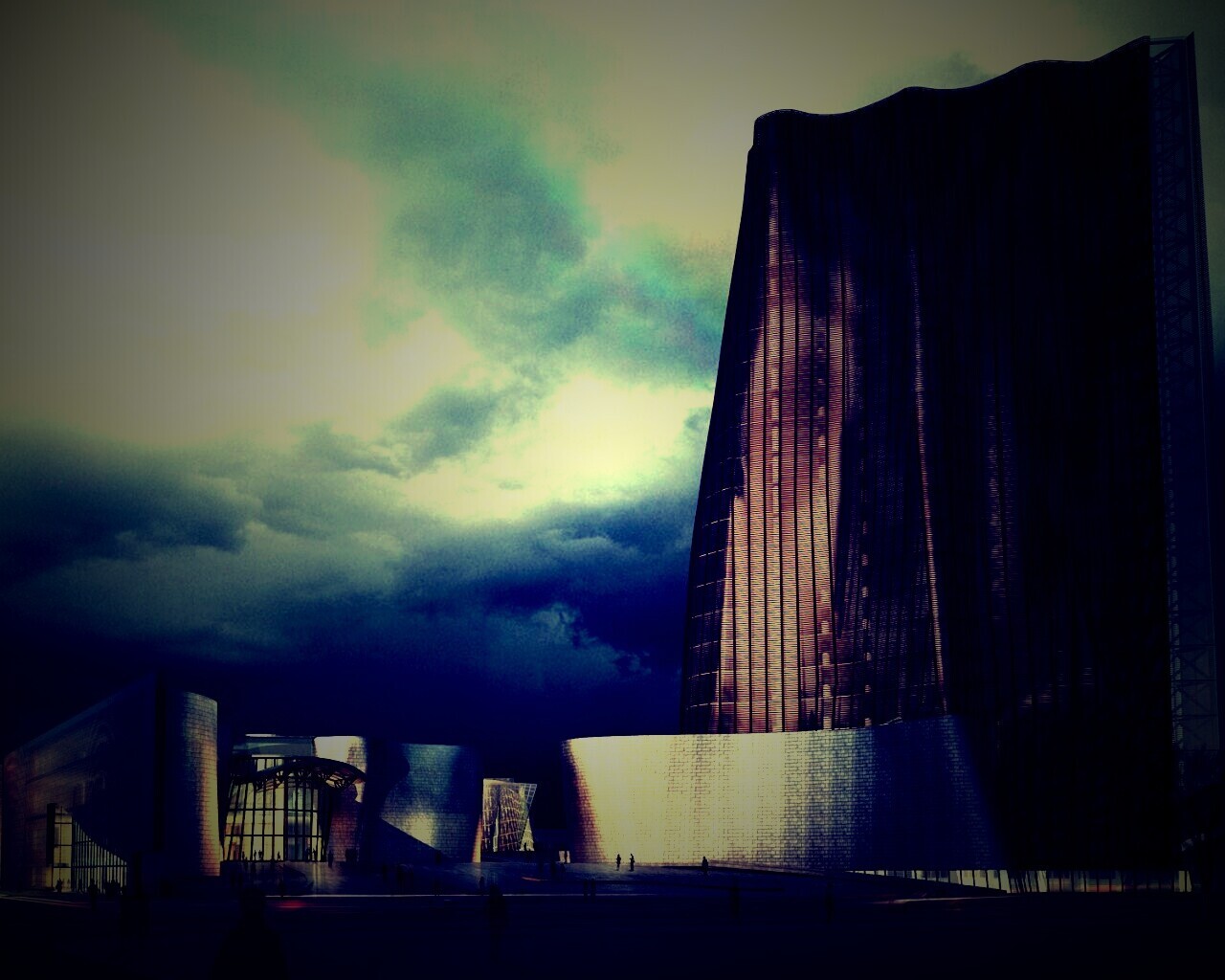 Здание обои