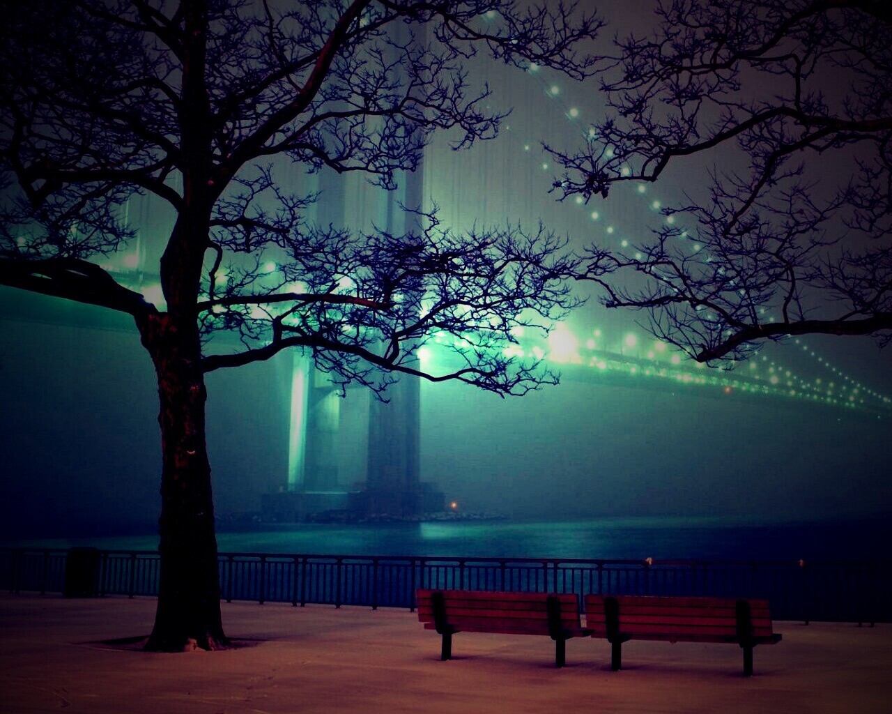 Вечер в Нью-Йорке обои