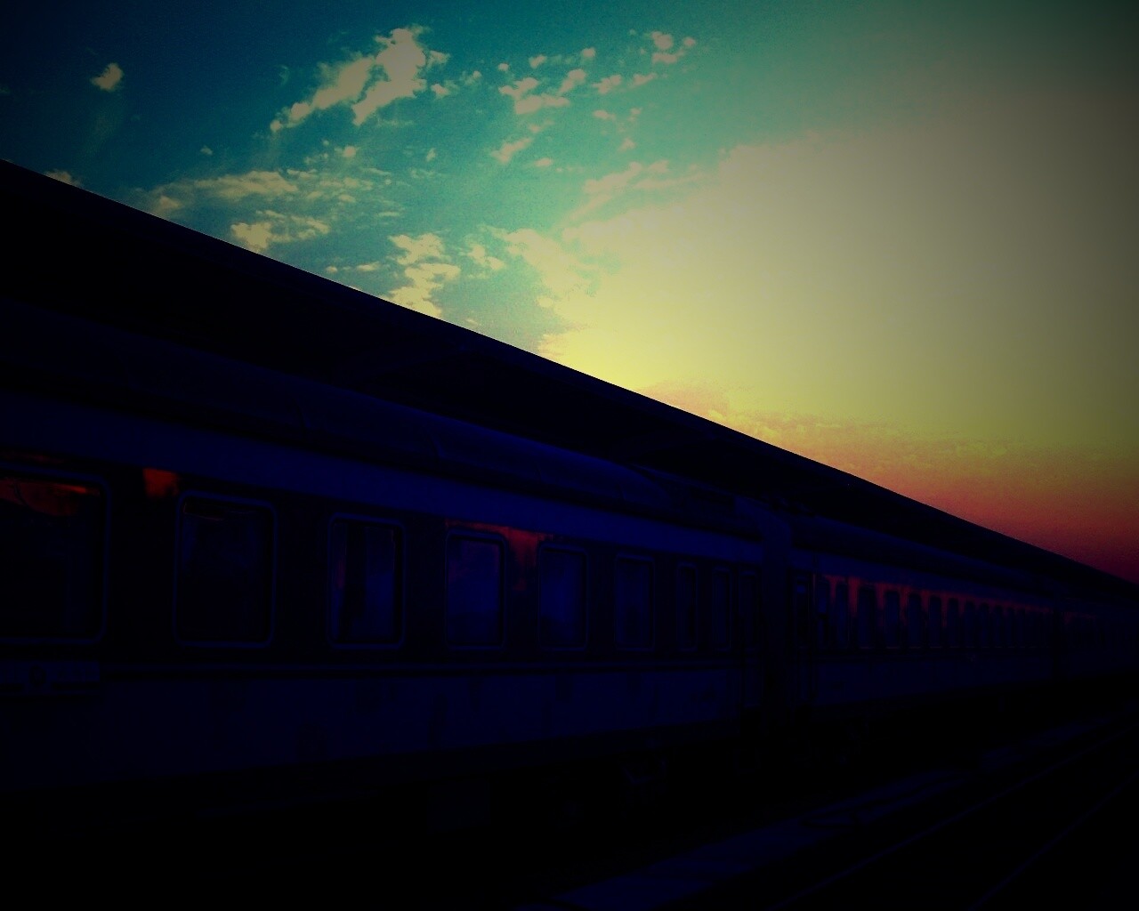 Пассажирский состав обои