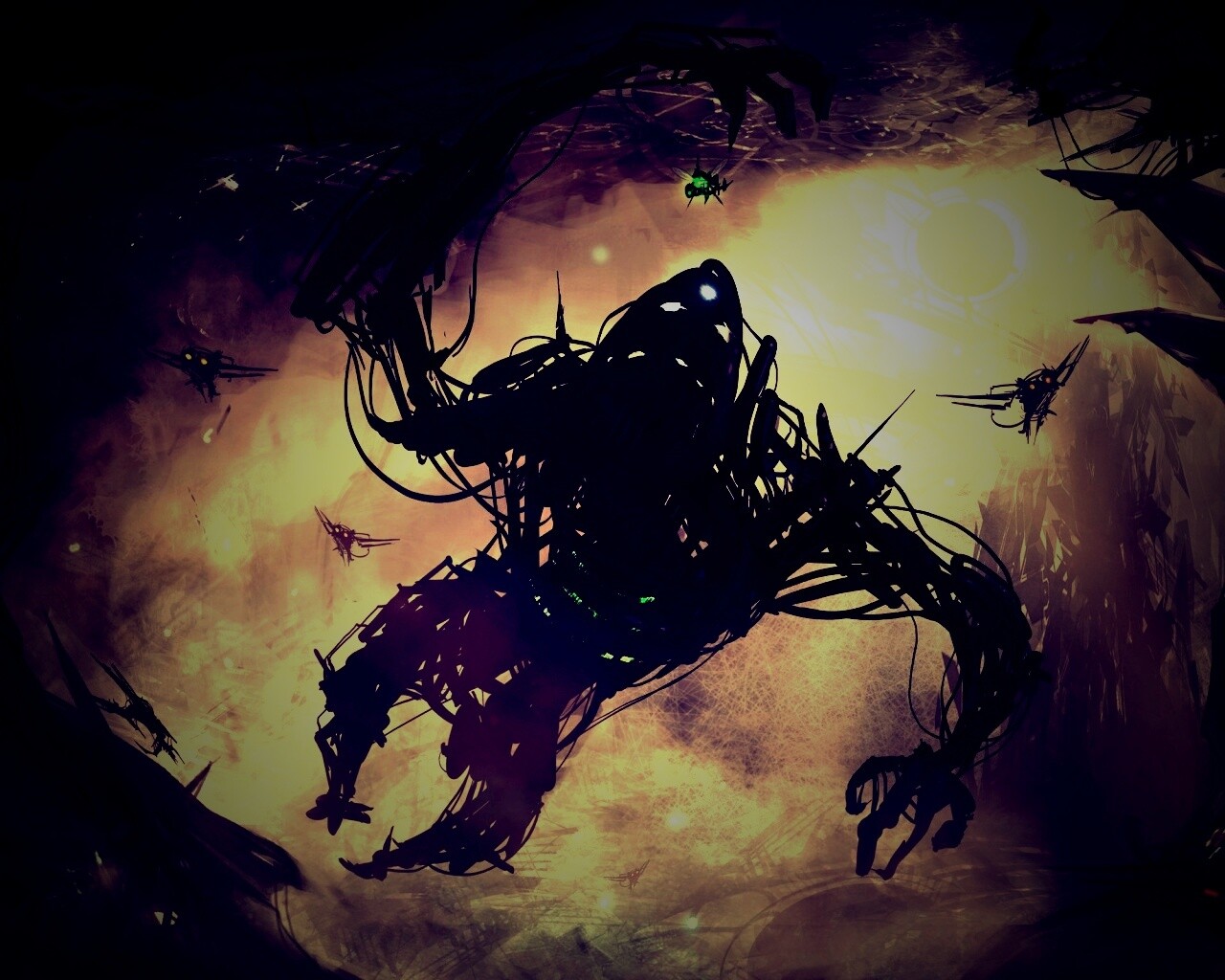 Подзёмный темный монстр обои