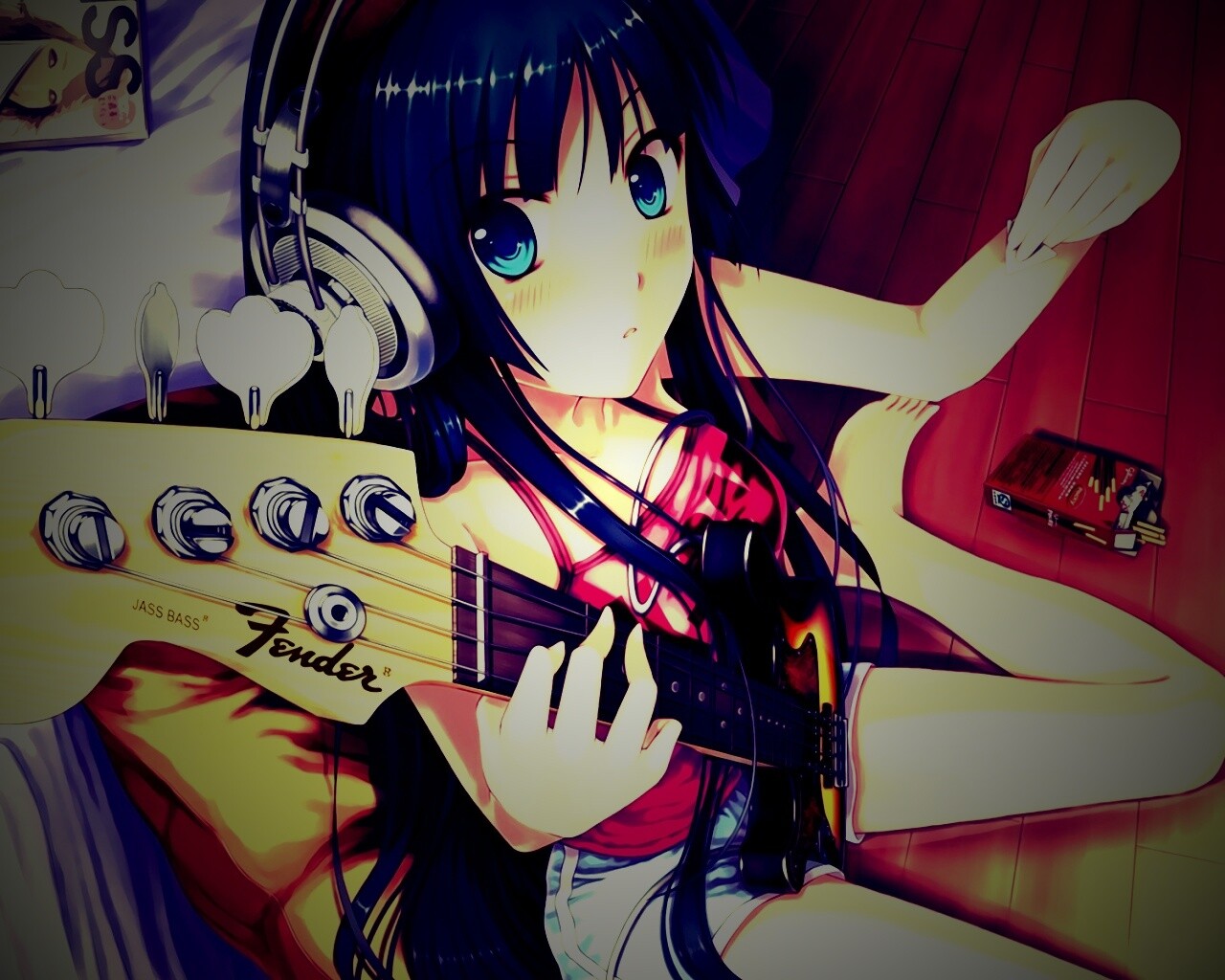 Лоли с гитарой обои