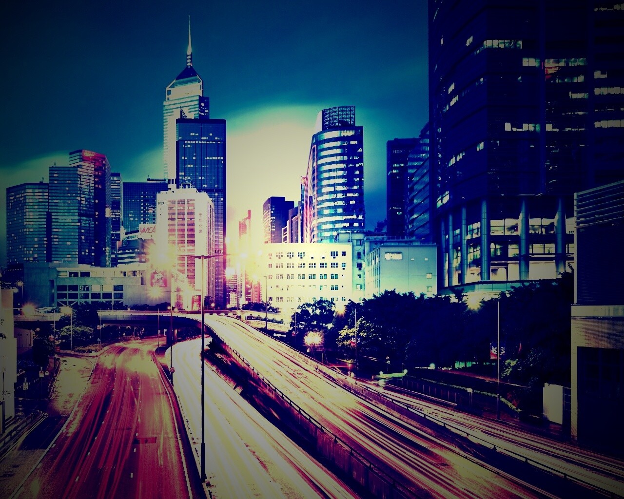 Огни Гонконга обои