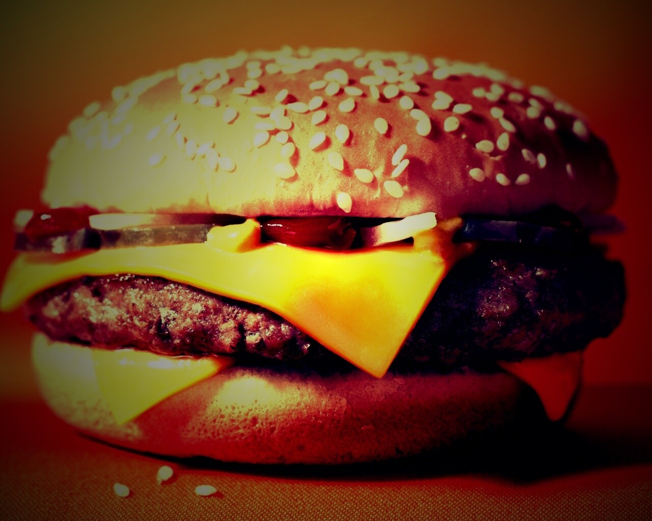 Сочный чизбургер обои