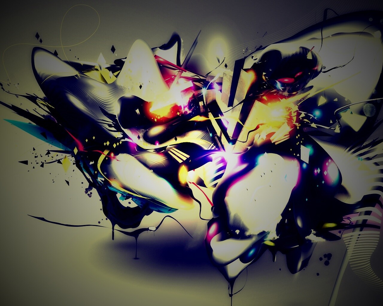 Яркая абстракция обои