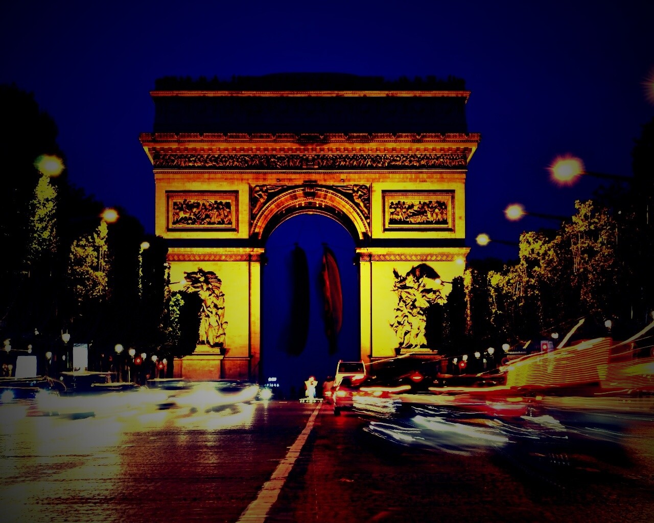 Арка на елисейских полях обои