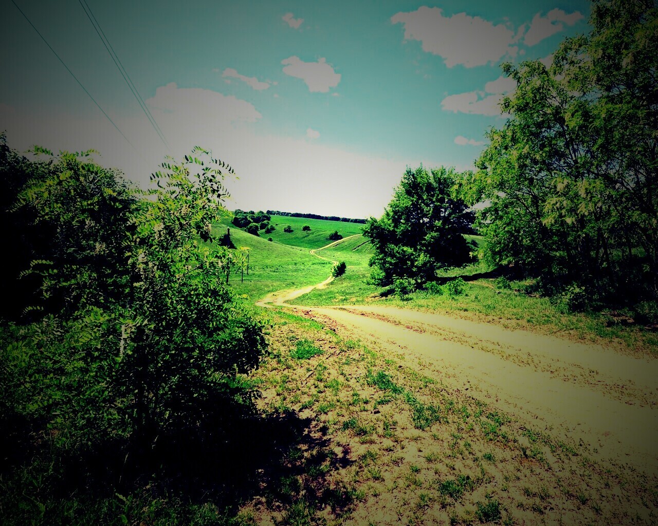 Просёлочная дорога обои