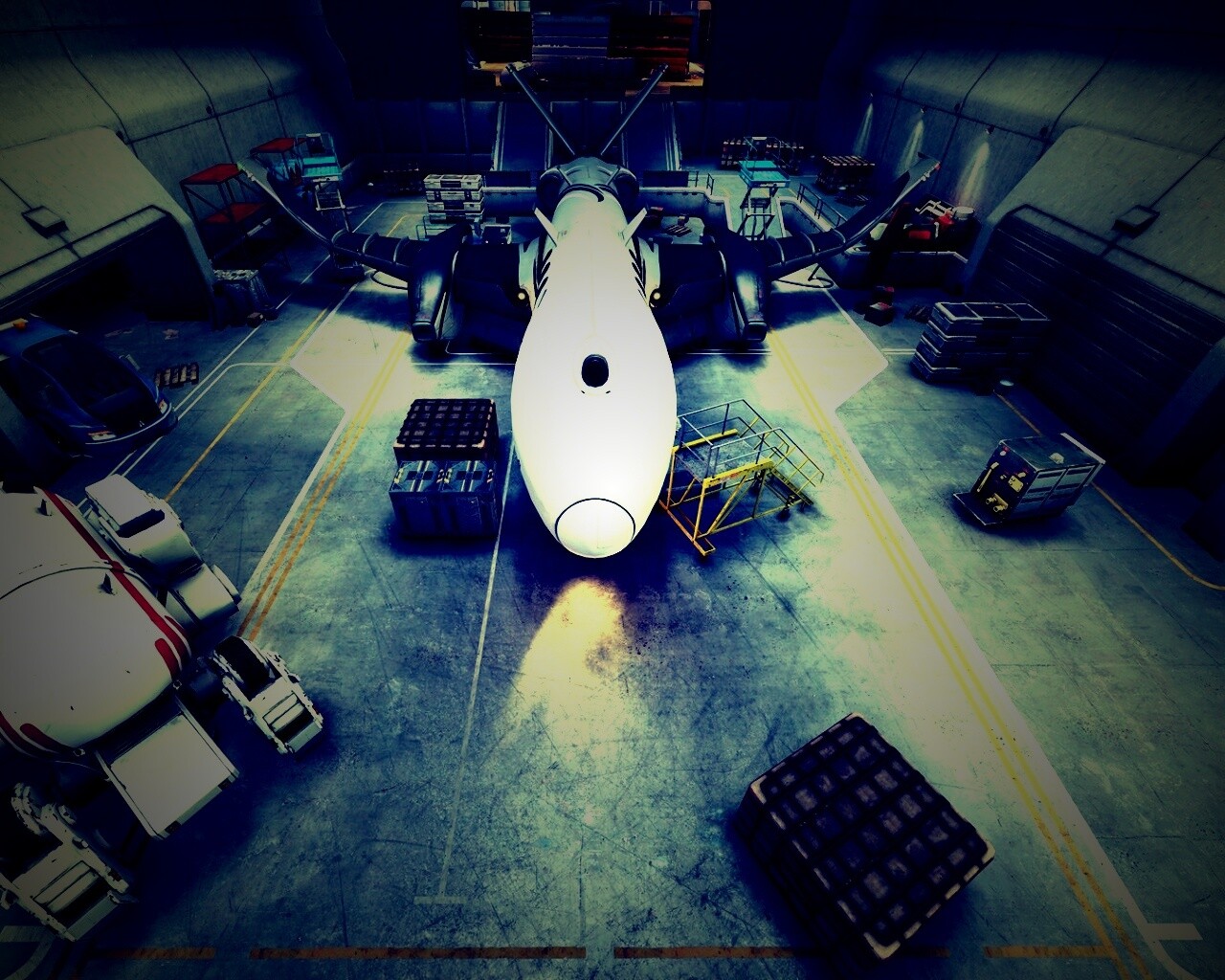 Ангар из игры Brink обои