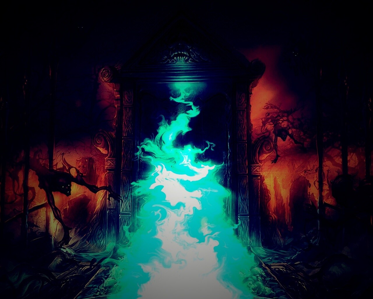 Демонические врата обои