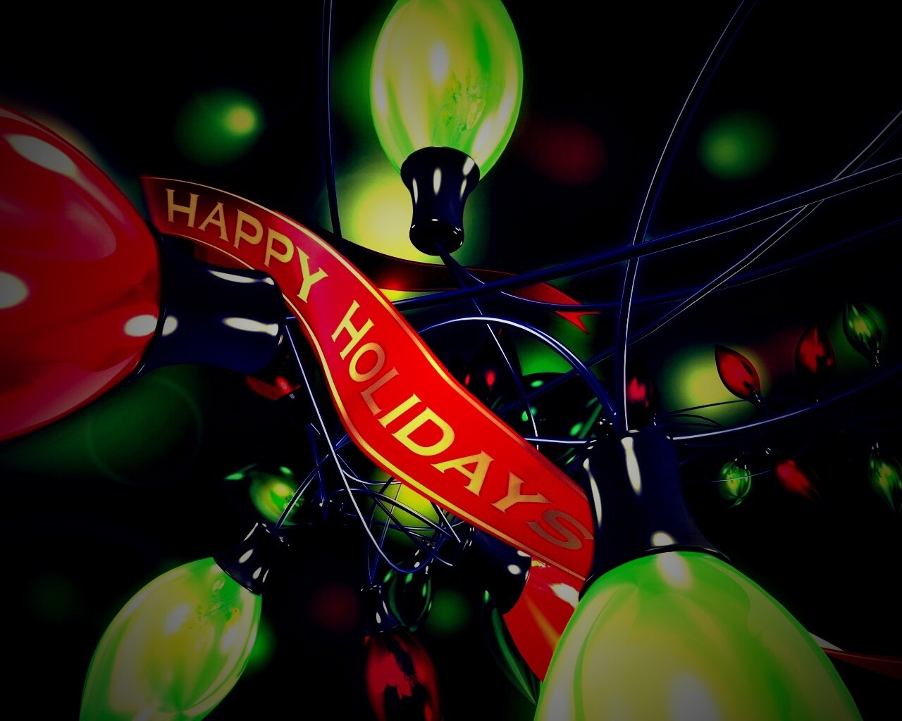 Гирлянда в 3D обои