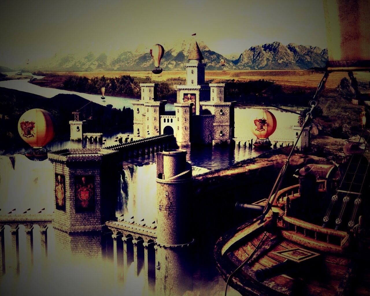 Замок-дамба обои