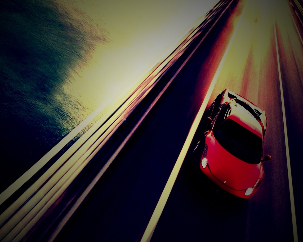 Суперкар на трассе обои