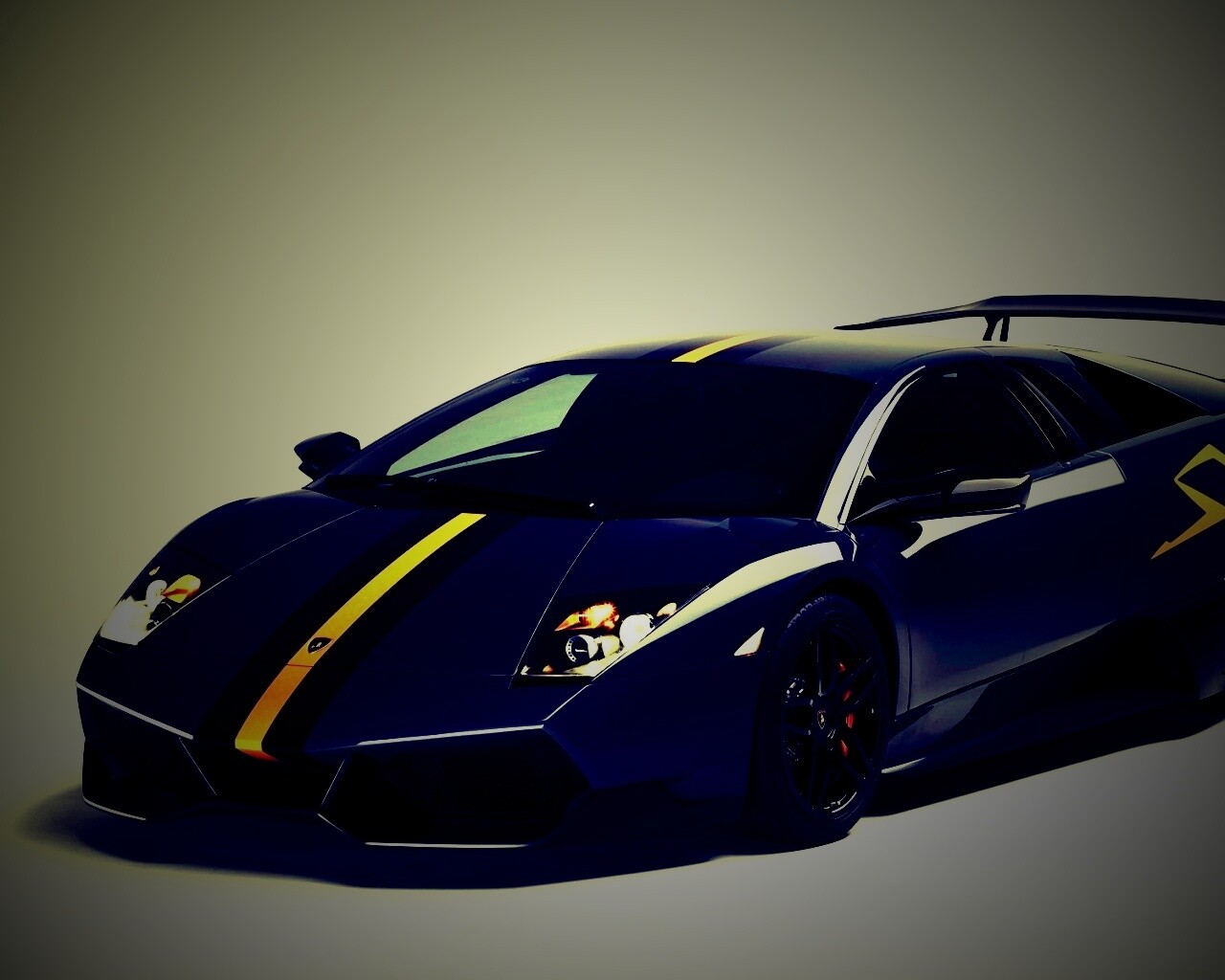 Черная Ламборджини обои