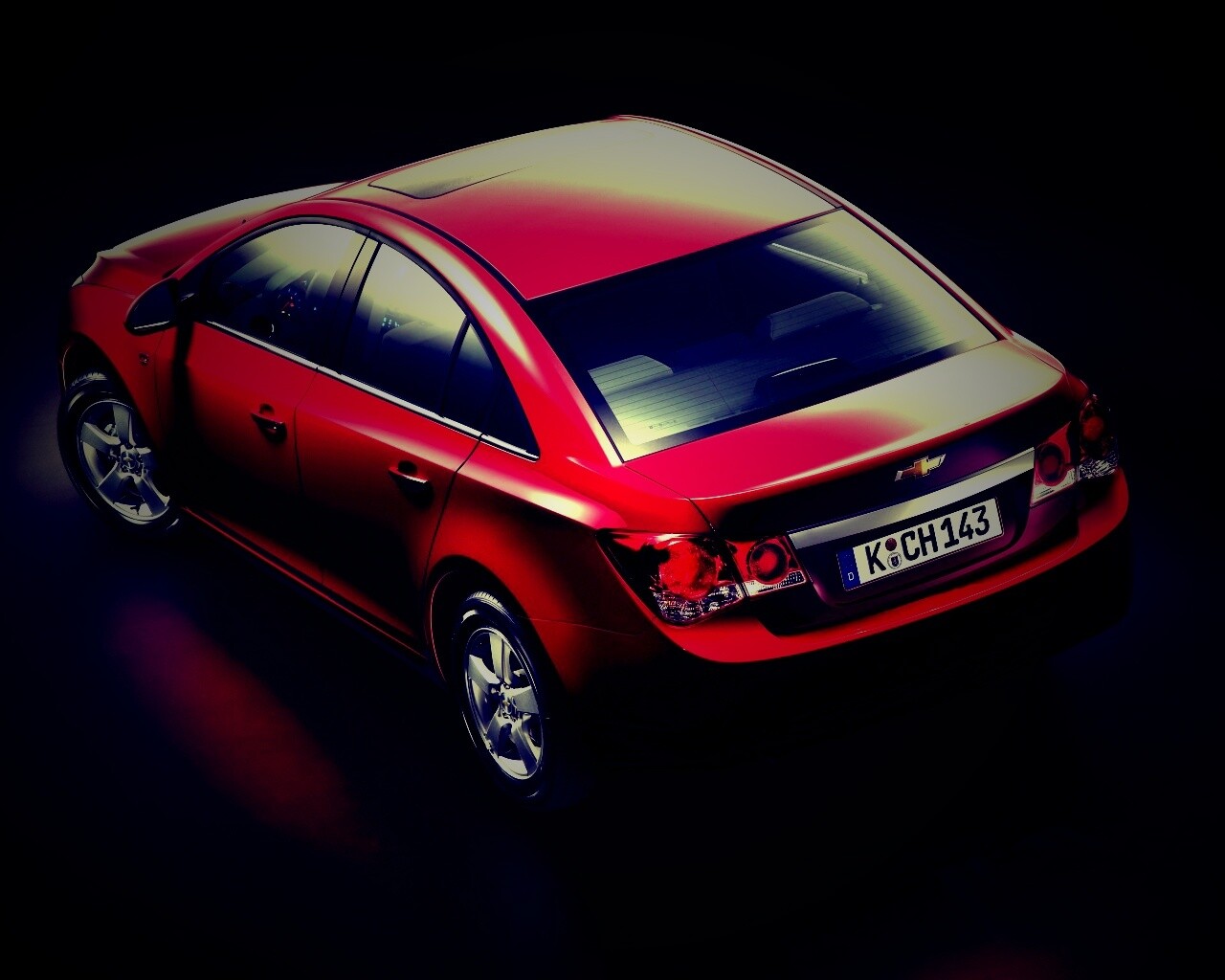 Шевроле Cruze красного цвета обои