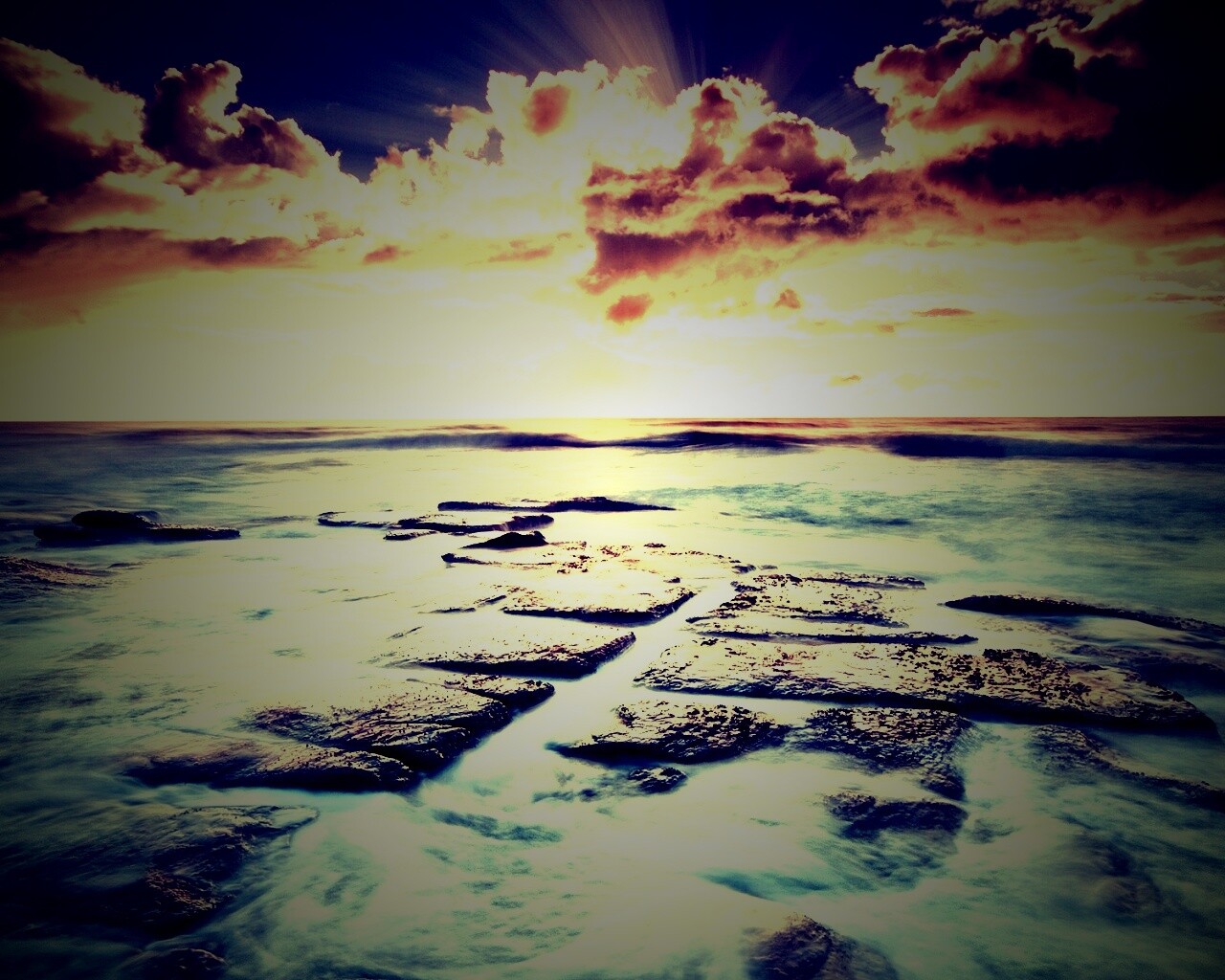 Море в HDR обои