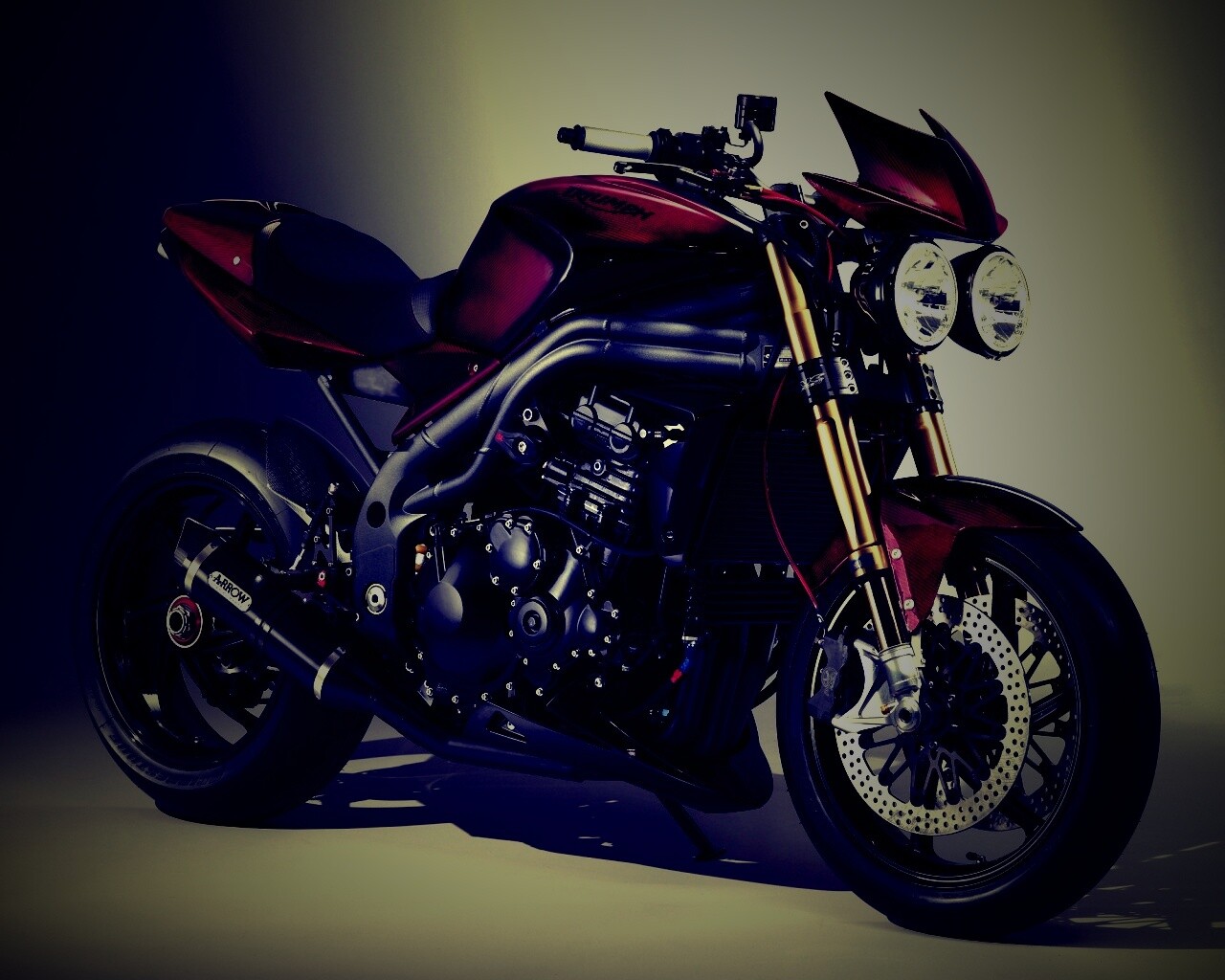 Мотоцикл в фотостудии обои