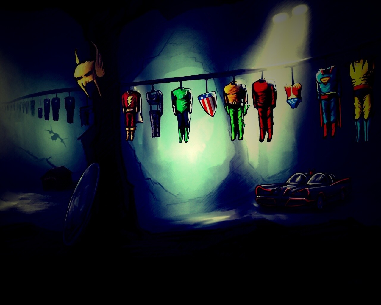 Пещера супергероев обои