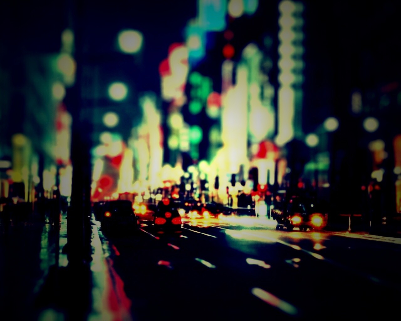 Игрушечный город огней обои