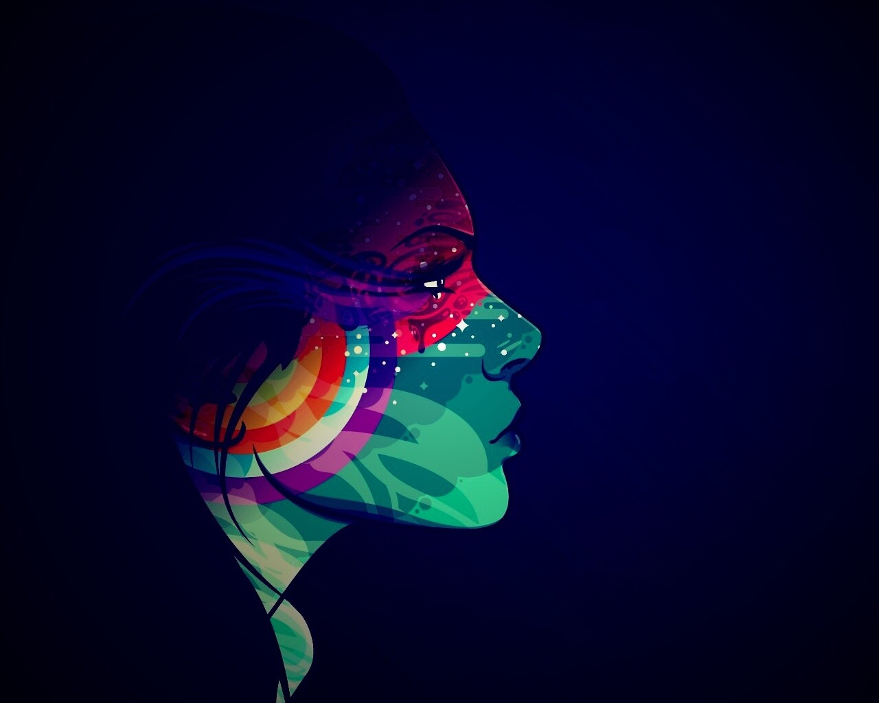 Профиль девушки обои