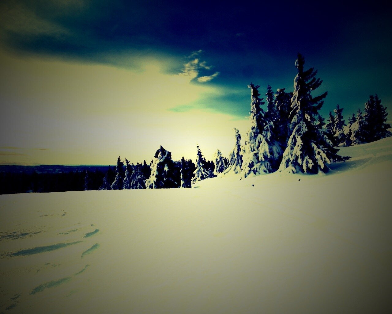 Зимние просторы обои