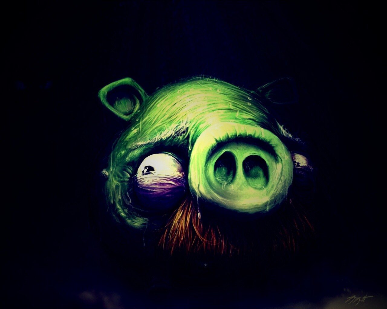 Свинья из Angry Birds обои