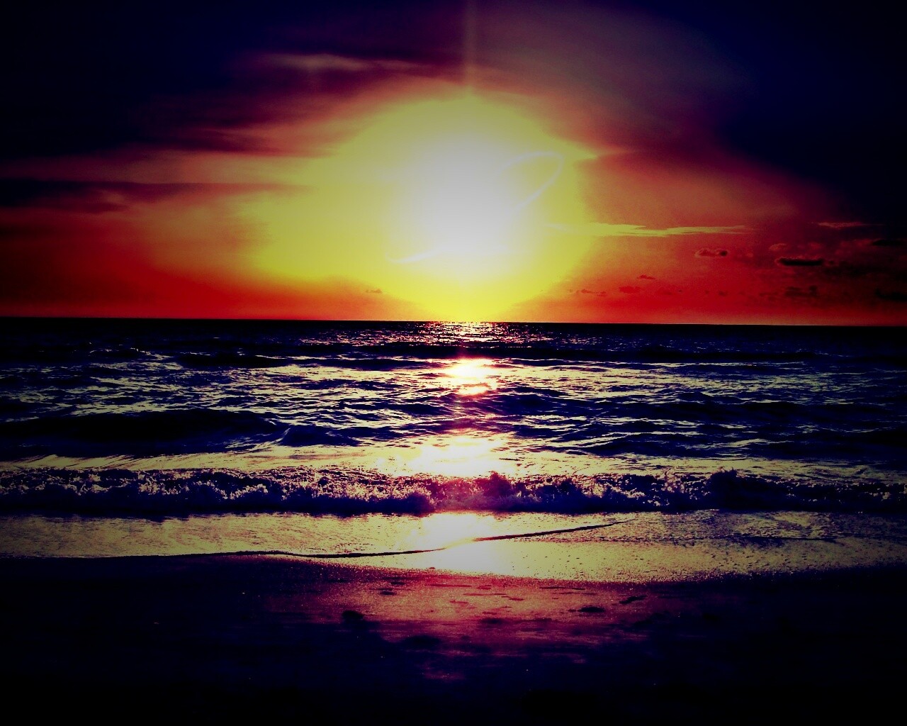 Морской закат обои