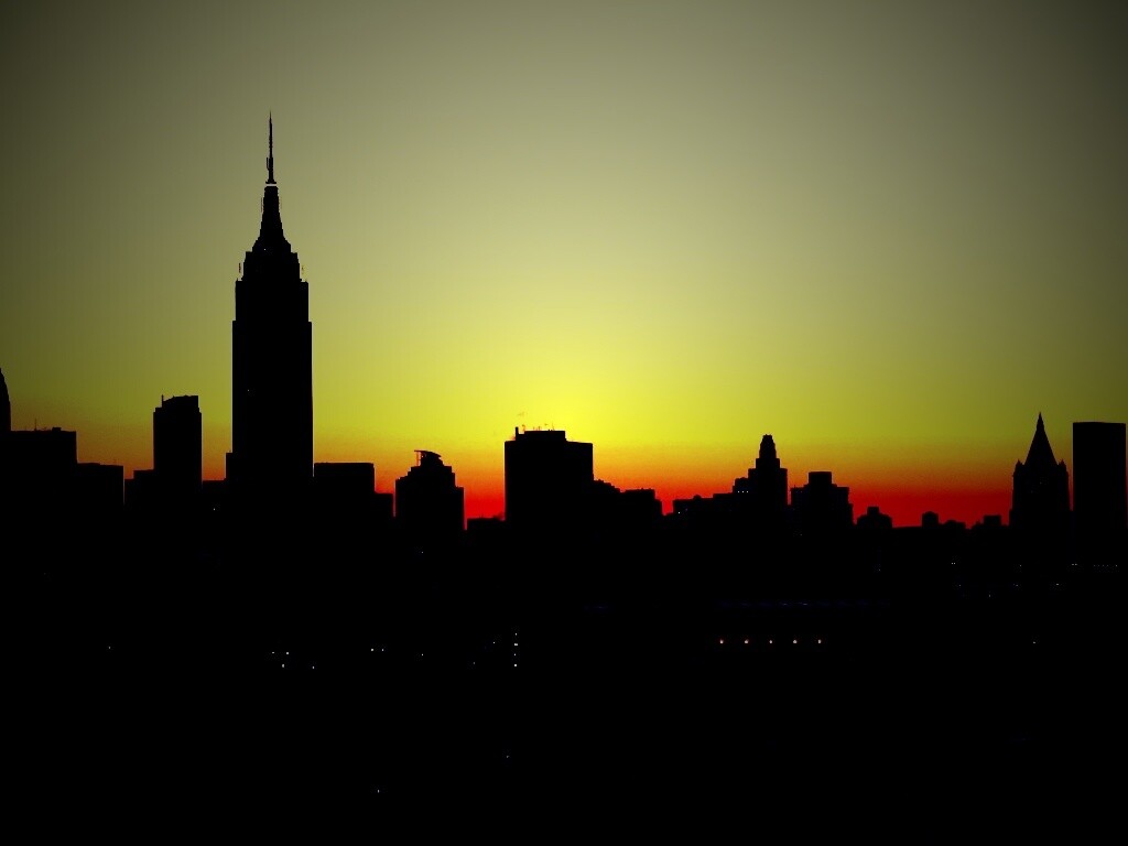 Утренний город обои