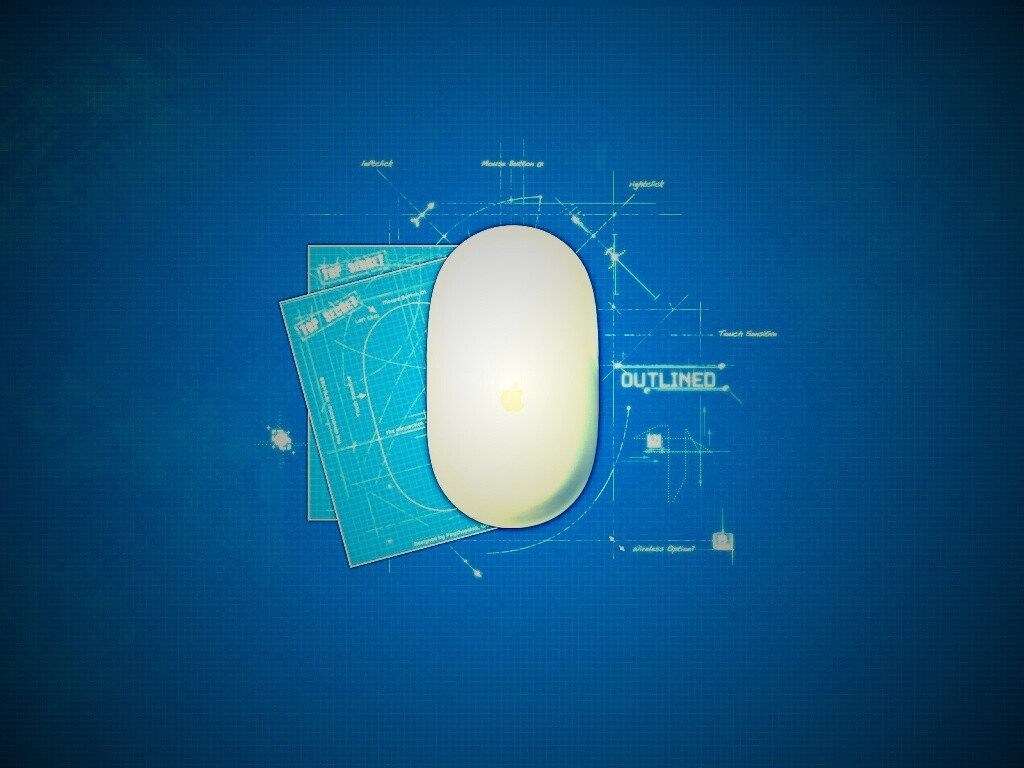 Чертеж яблочной мышки обои