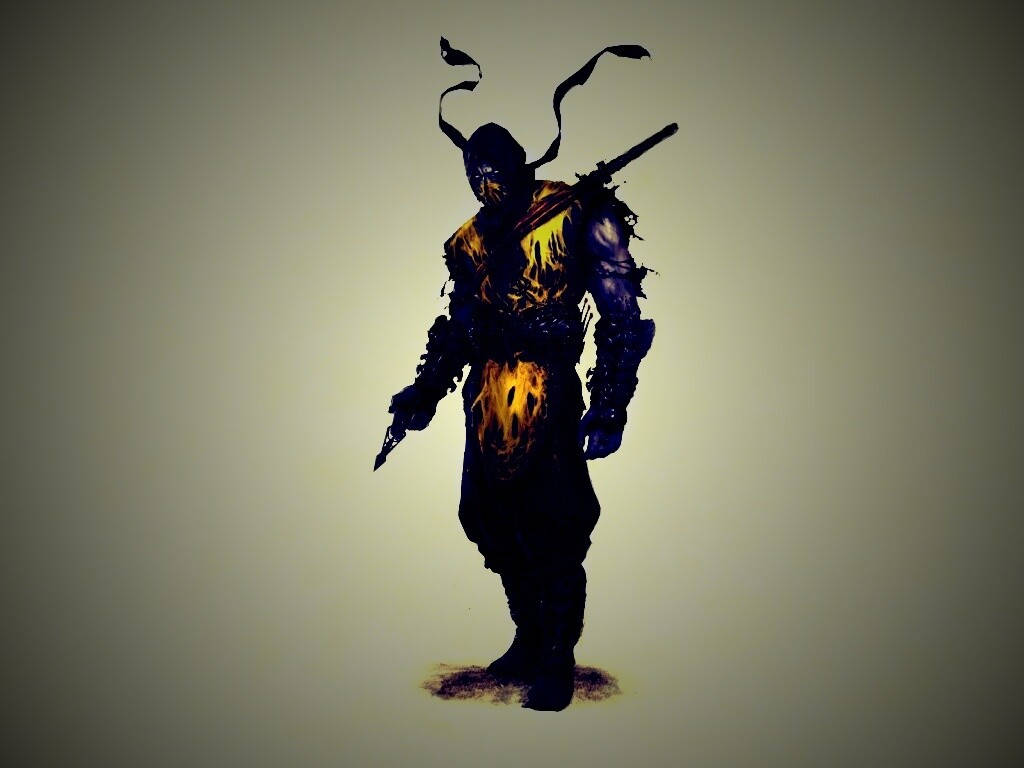 Скорпион из Мортал Комбат обои