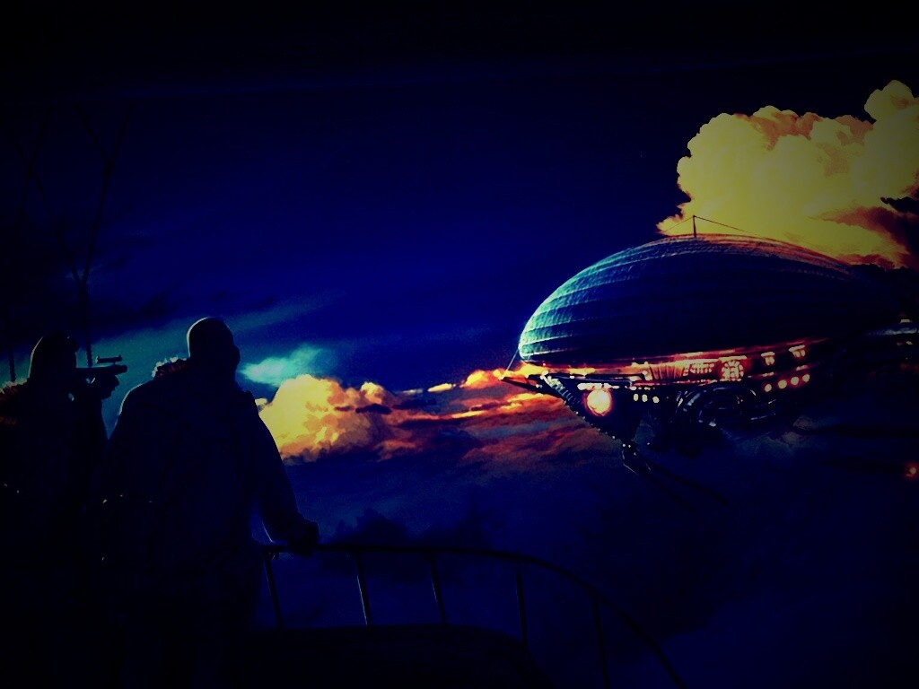 Инопланетный дирижабль обои