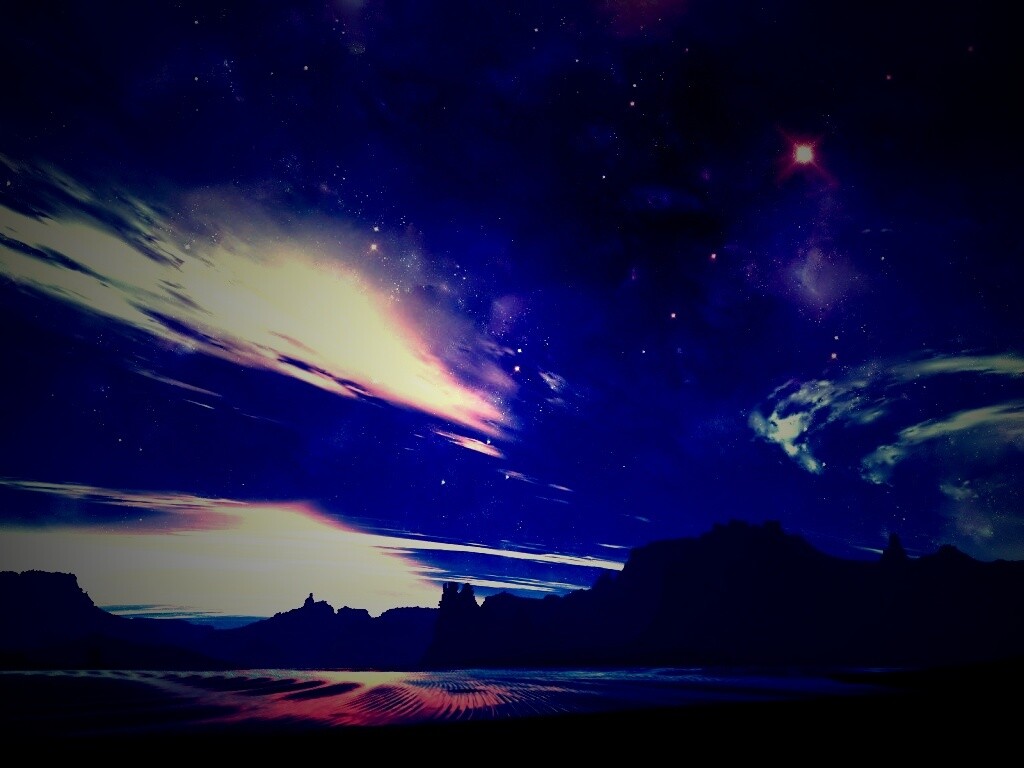 Ночное звездное небо обои