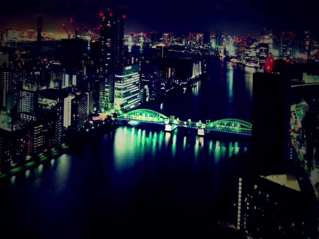 Панорама Токио обои