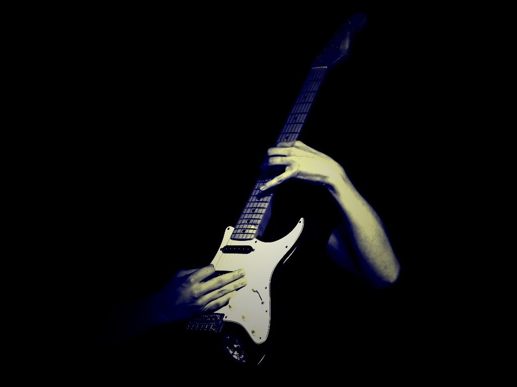 Игра на электрогитаре обои