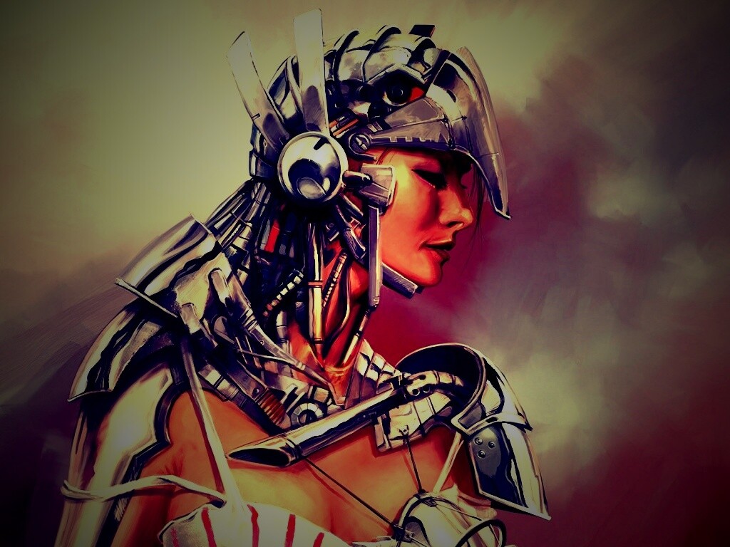 Девушка в силовой броне обои